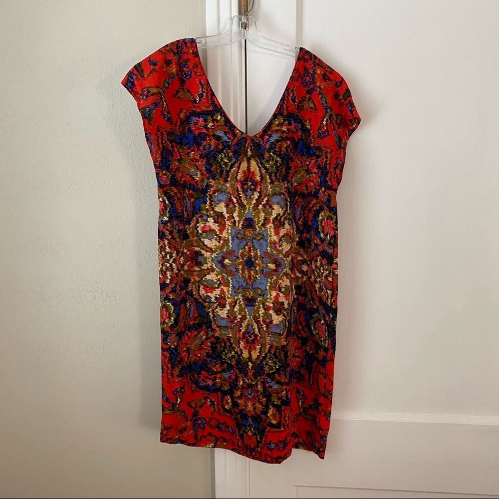 Anthropologie | Maeve Red Moroccan Print Dress - Picture 7 of 7